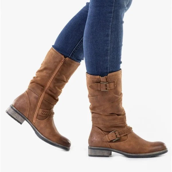 Rieker 98860-22 Womens Calf Length Boots Nut Brown sold by Shuperb product image thumbnail 2