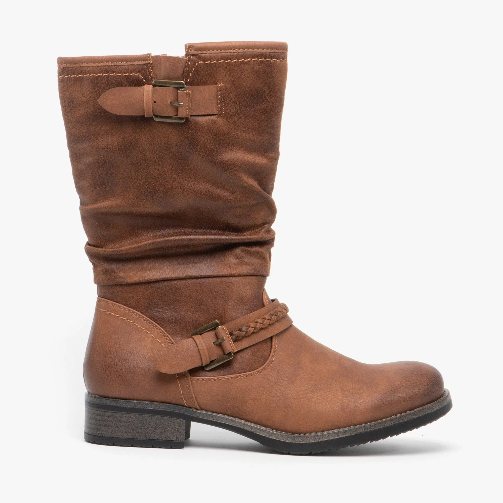 Rieker 98860-22 Womens Calf Length Boots Nut Brown sold by Shuperb