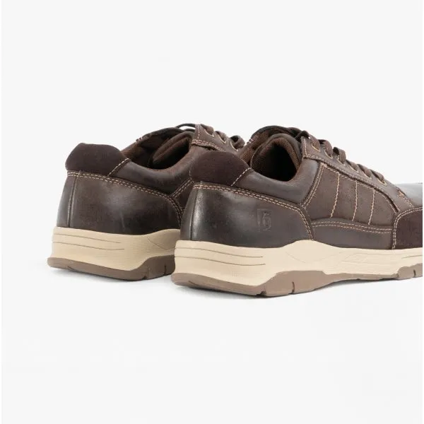 Hush Puppies FINLEY Mens Leather Casual Shoes Brown sold by Shuperb product image thumbnail 5