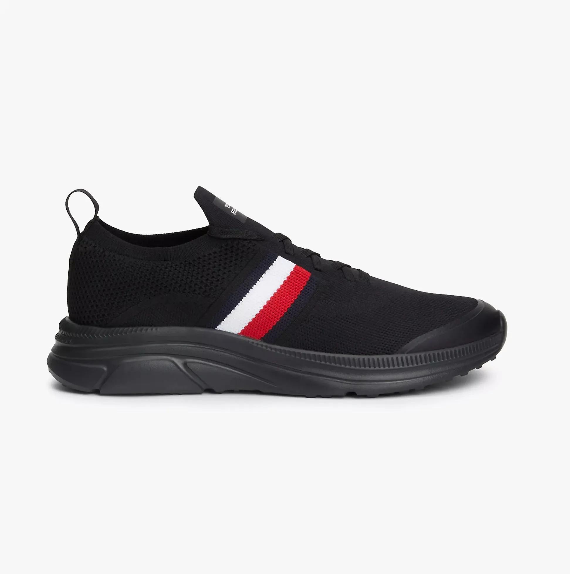 Tommy Hilfiger MODERN RUNNER KNIT S Mens Trainers Black sold by Shuperb