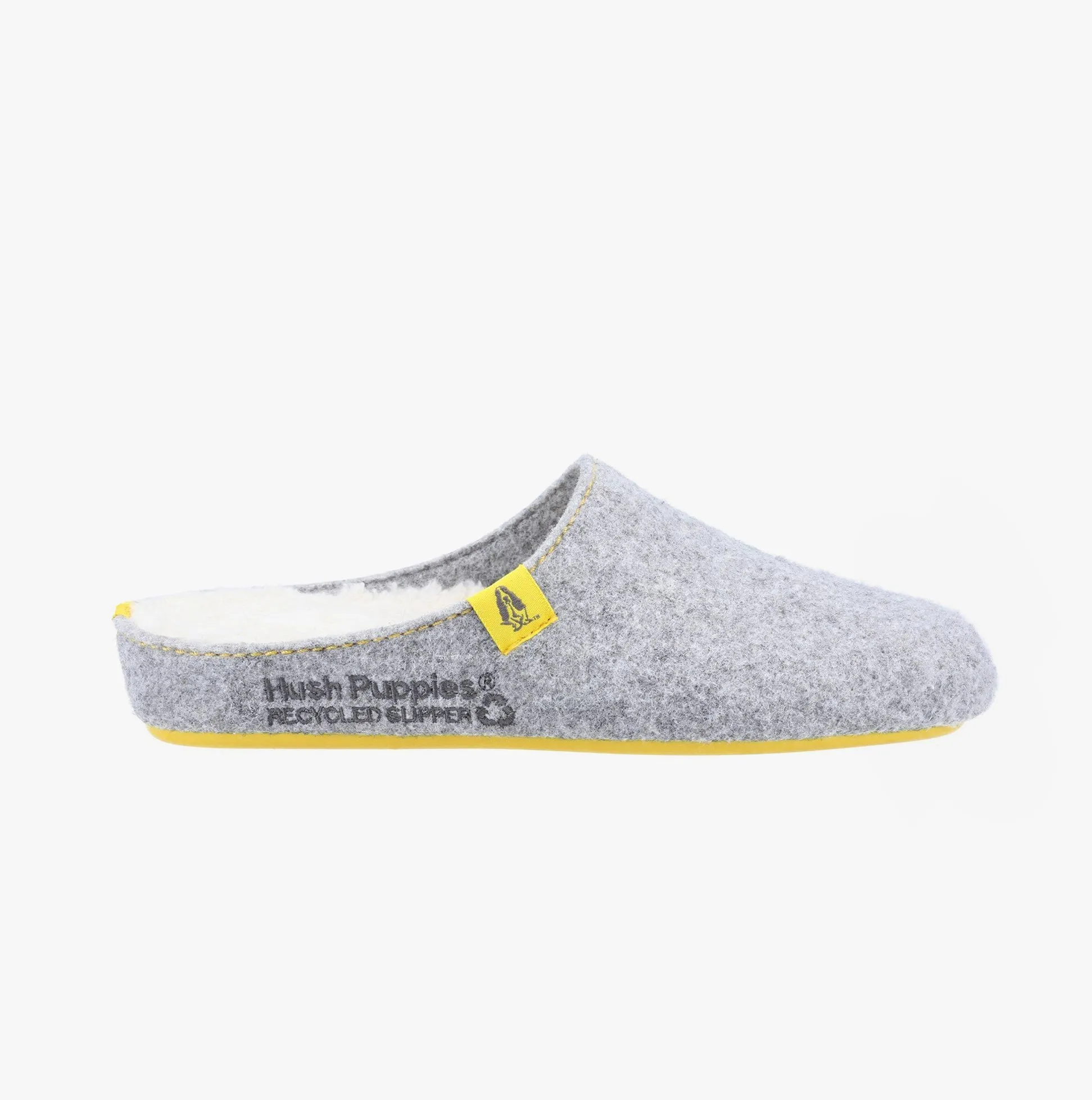 Hush Puppies THE GOOD SLIPPER Womens Recycled Mule Slippers Grey sold by Shuperb