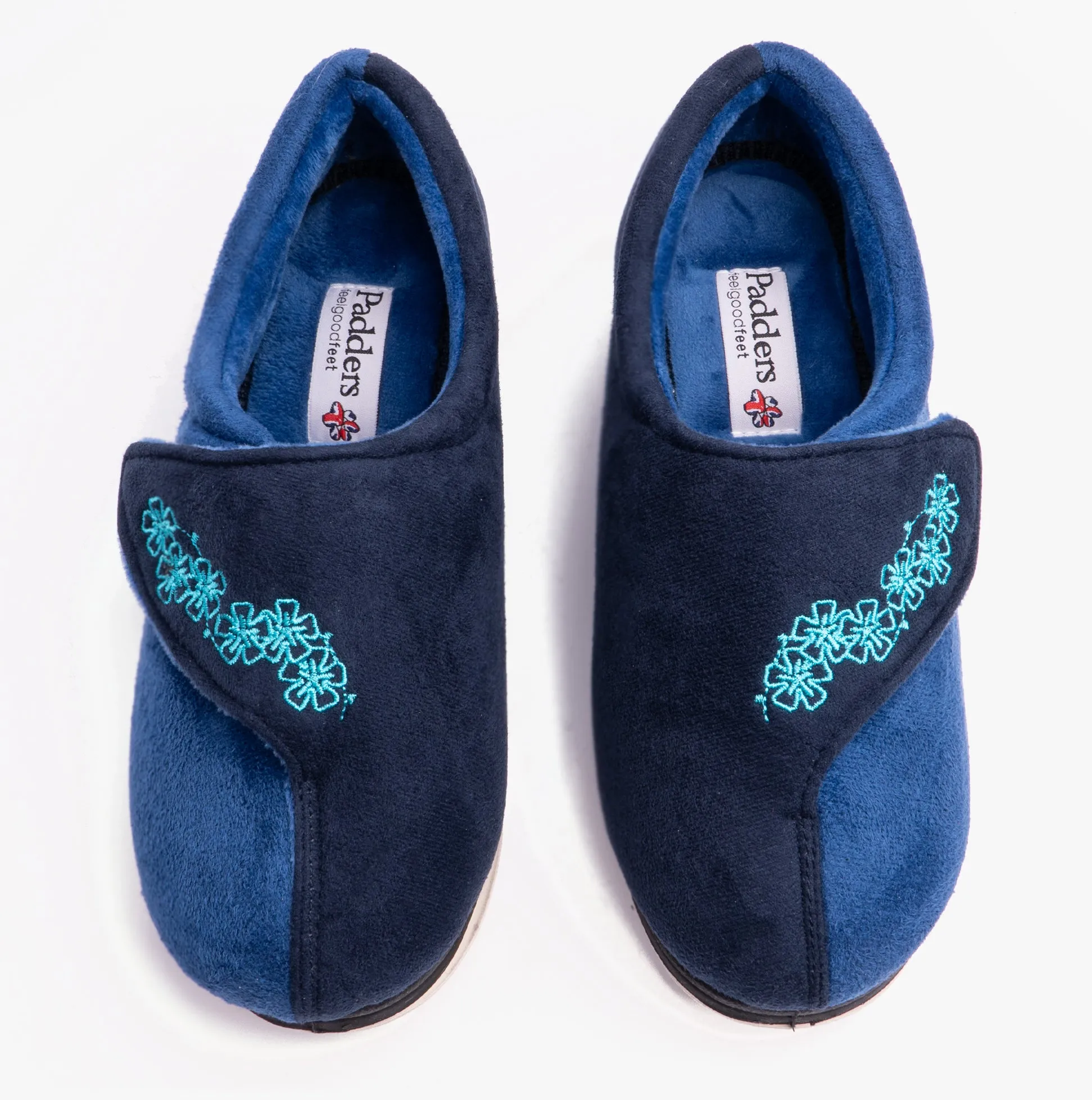 Padders HUG Womens (2E Fit) Touch Fasten Slippers Royal sold by Shuperb product image thumbnail 5
