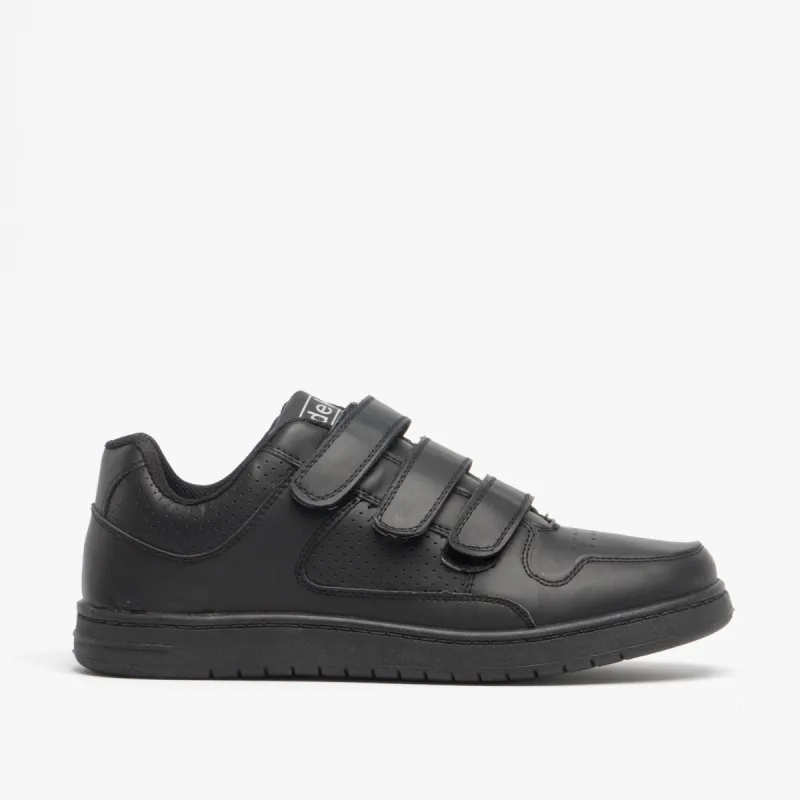 DEK CHARING CROSS Mens Triple Velcro Trainers Black sold by Shuperb