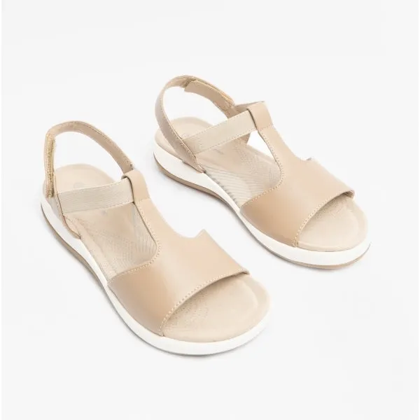 Hush Puppies SYLVIE Womens Leather Sandals Taupe sold by Shuperb product image thumbnail 3