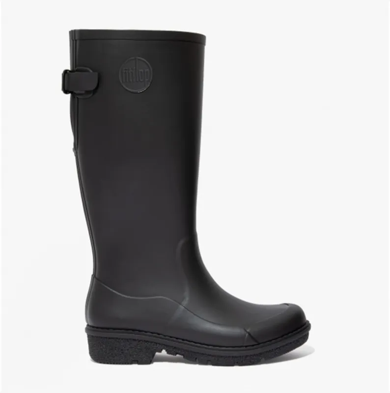 FitFlop WONDERWELLY TALL Womens Rubber Wellington Boots All Black sold by Shuperb