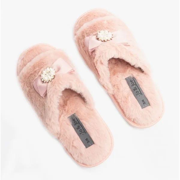 Jo & Joe EMPRESS Womens Open Toe Mule Slippers Blush sold by Shuperb product image thumbnail 2