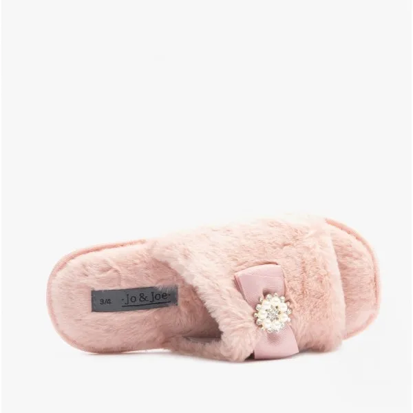 Jo & Joe EMPRESS Womens Open Toe Mule Slippers Blush sold by Shuperb product image thumbnail 5
