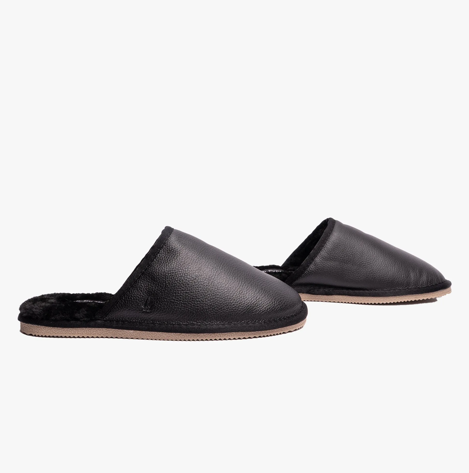 Hush Puppies COADY LEATHER SLIPPER Classic Mens Slippers Black sold by Shuperb product image thumbnail 2