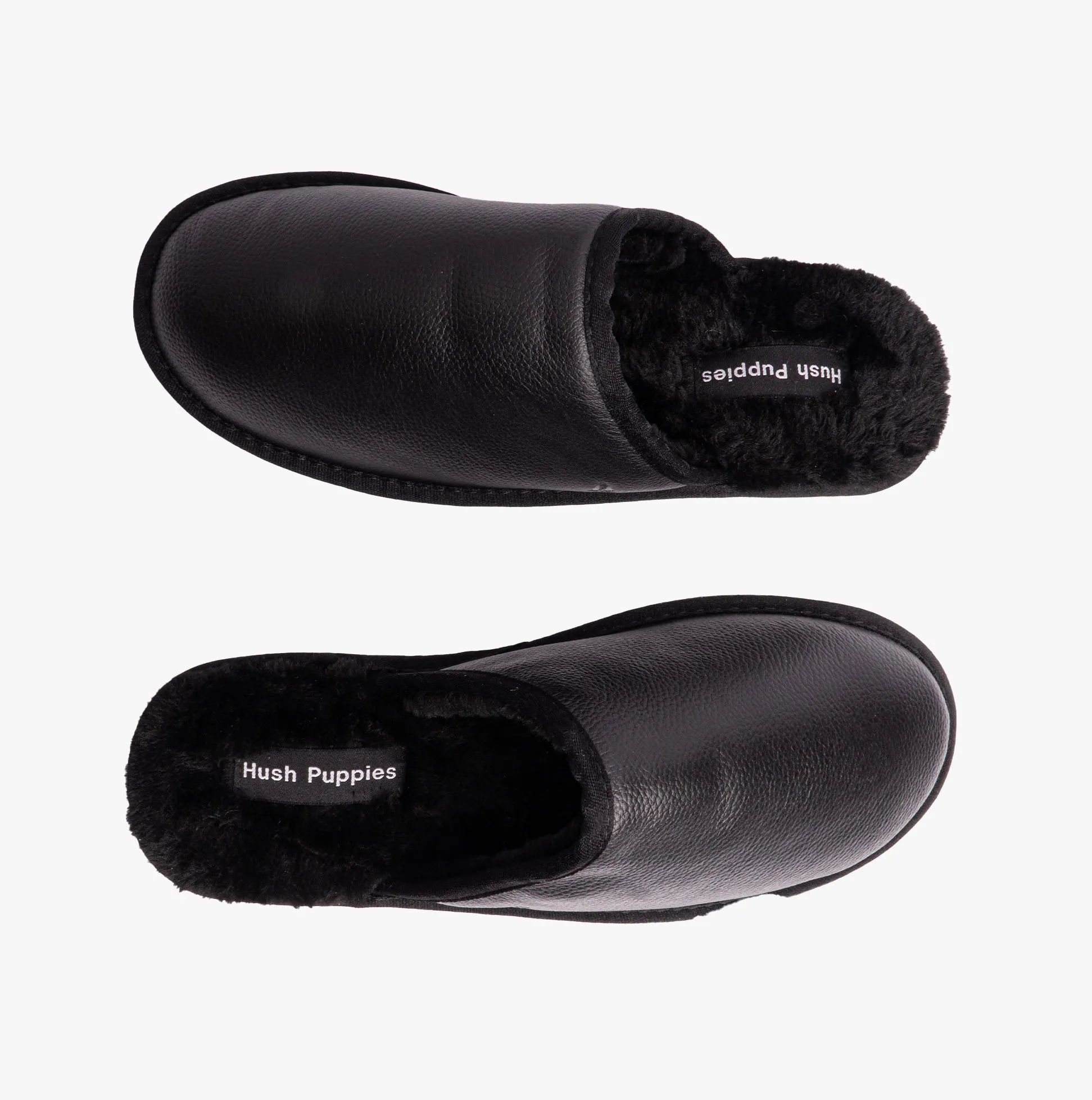 Hush Puppies COADY LEATHER SLIPPER Classic Mens Slippers Black sold by Shuperb product image thumbnail 4