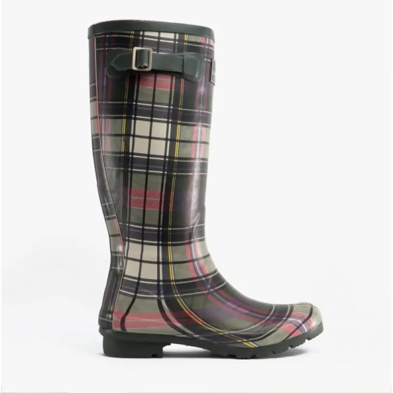Lunar TARTAN Womens Rubber Wellingtons Green made by Shuperb