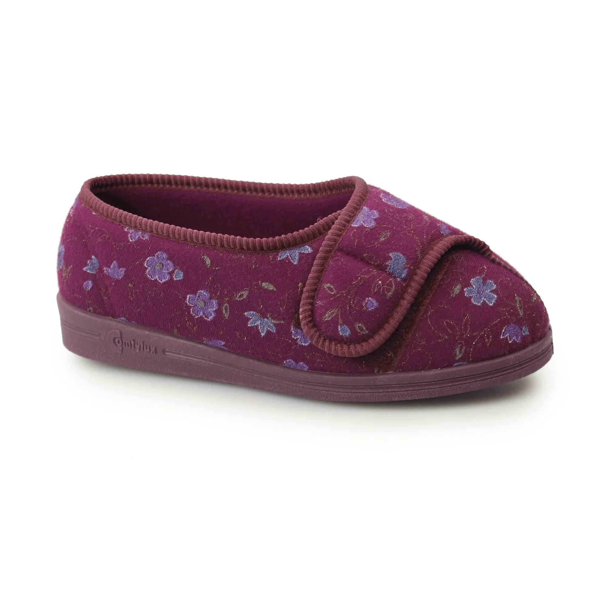 Comfylux DAVINA Womens Full Slippers Wine sold by Shuperb