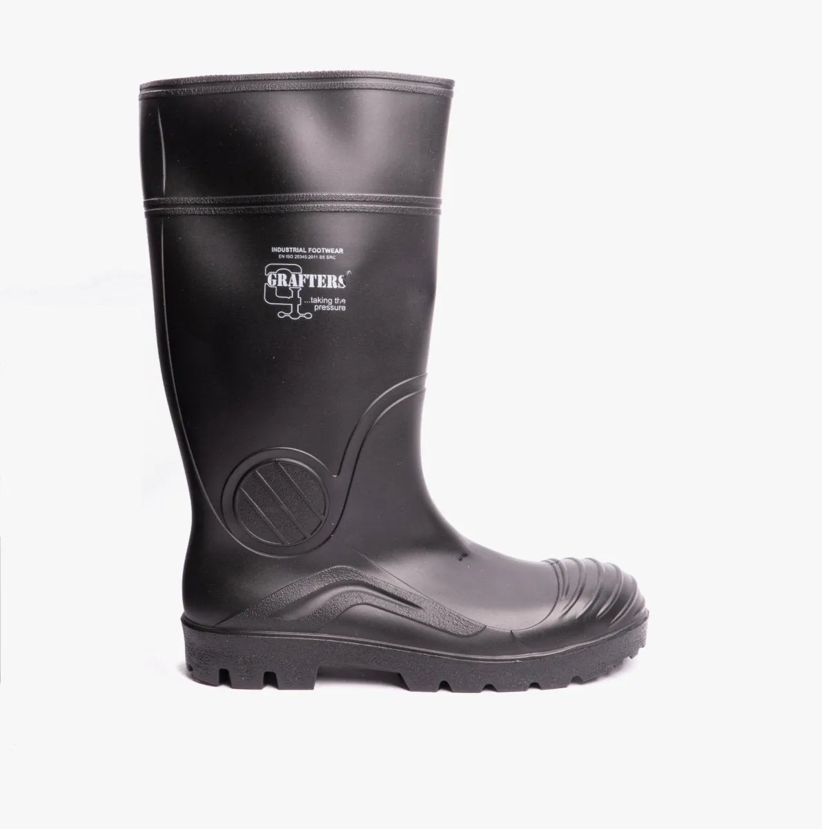 Grafters W408A Mens Wellington Safety Boots Black sold by Shuperb