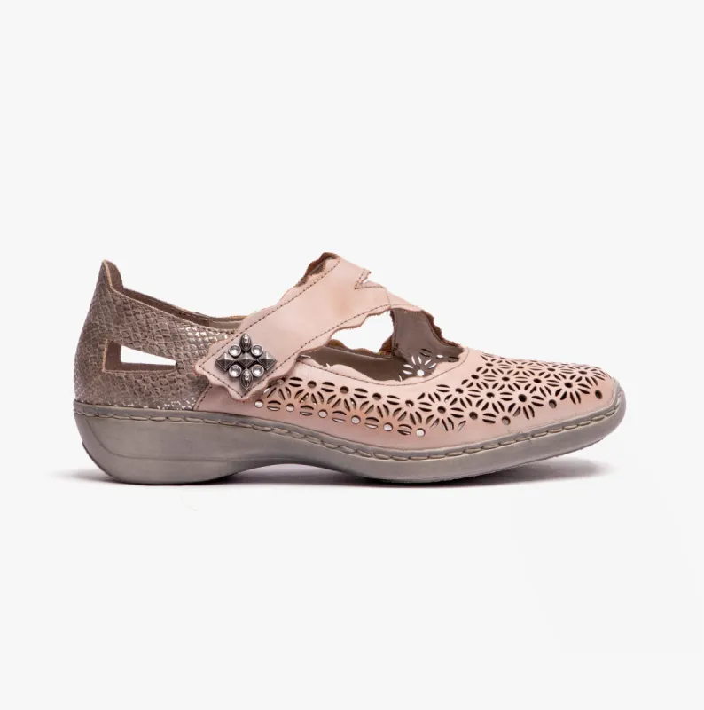Rieker 413G4-42 Womens Shoes Beige Multi sold by Shuperb