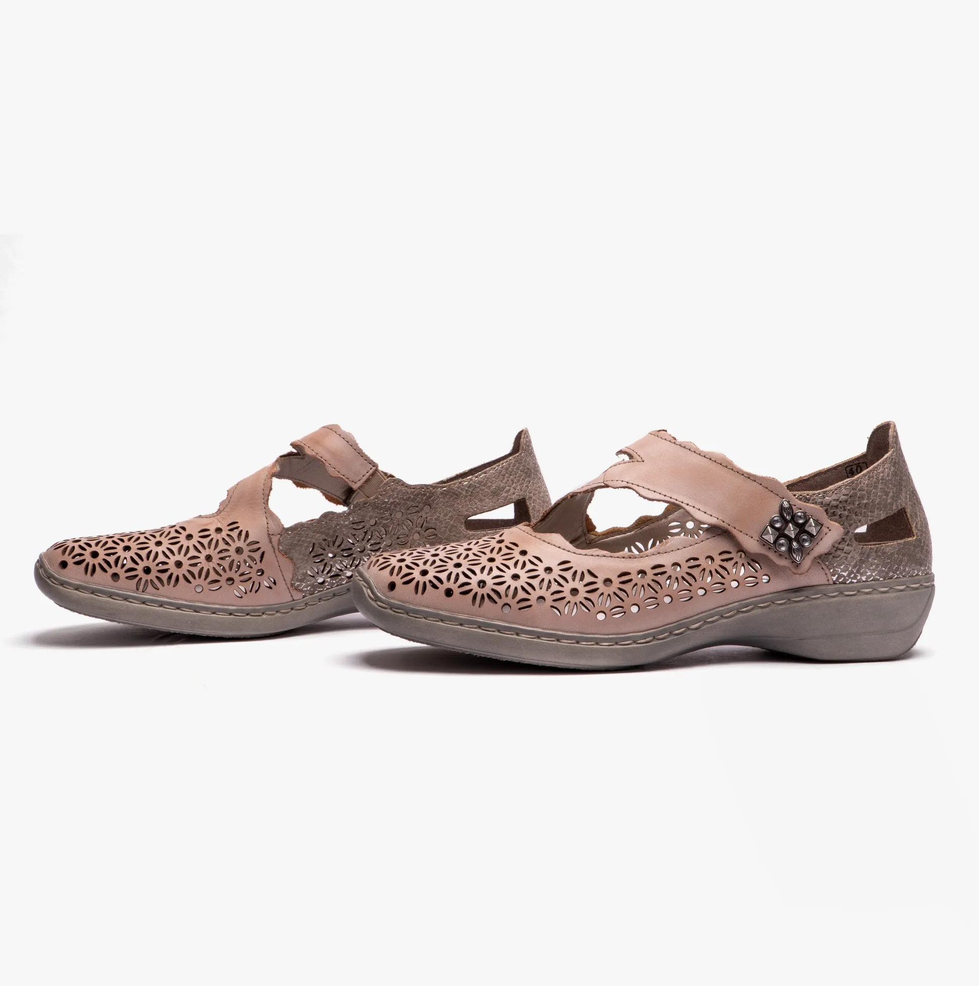 Rieker 413G4-42 Womens Shoes Beige Multi sold by Shuperb product image thumbnail 4