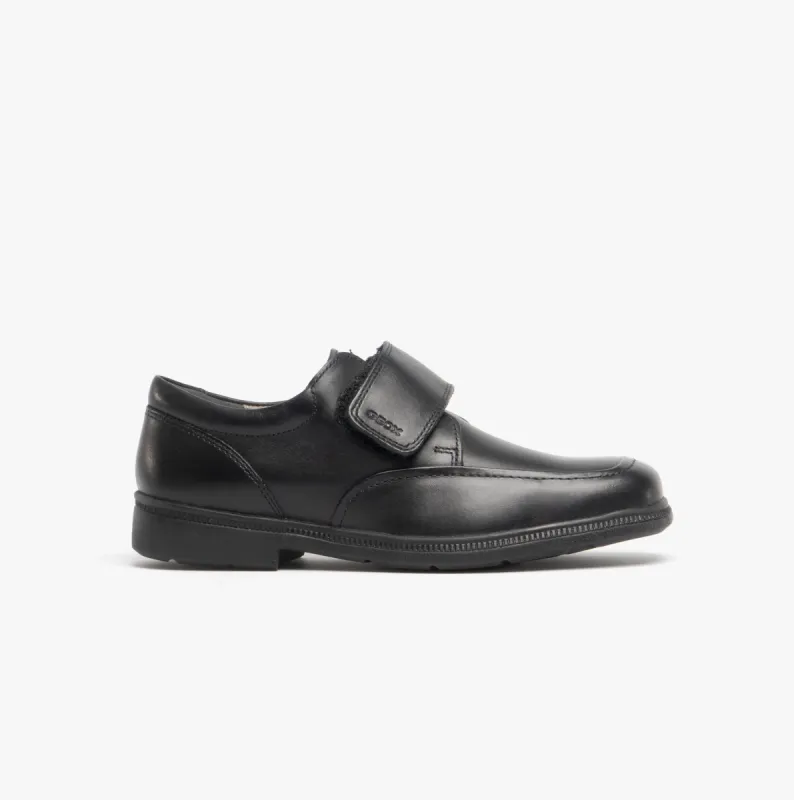 JR FEDERICO Boys Touch Fasten School Shoes Black sold by Shuperb