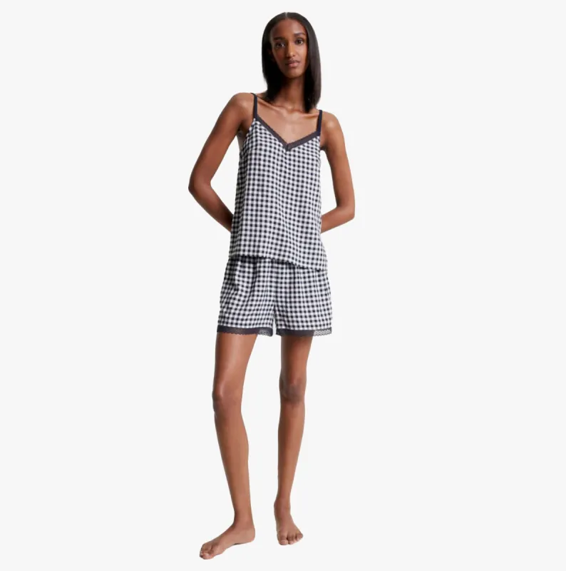 Tommy Hilfiger WOVEN CAMI PRINT Womens Top Heritage Gingham Desert Sky sold by Shuperb