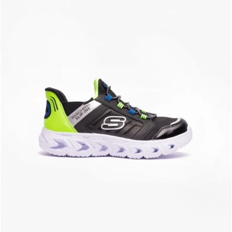 Skechers 403843L/BKLM HYPNO-FLASH 2.0 - ODELUX Boys Trainers Black/Lime sold by Shuperb