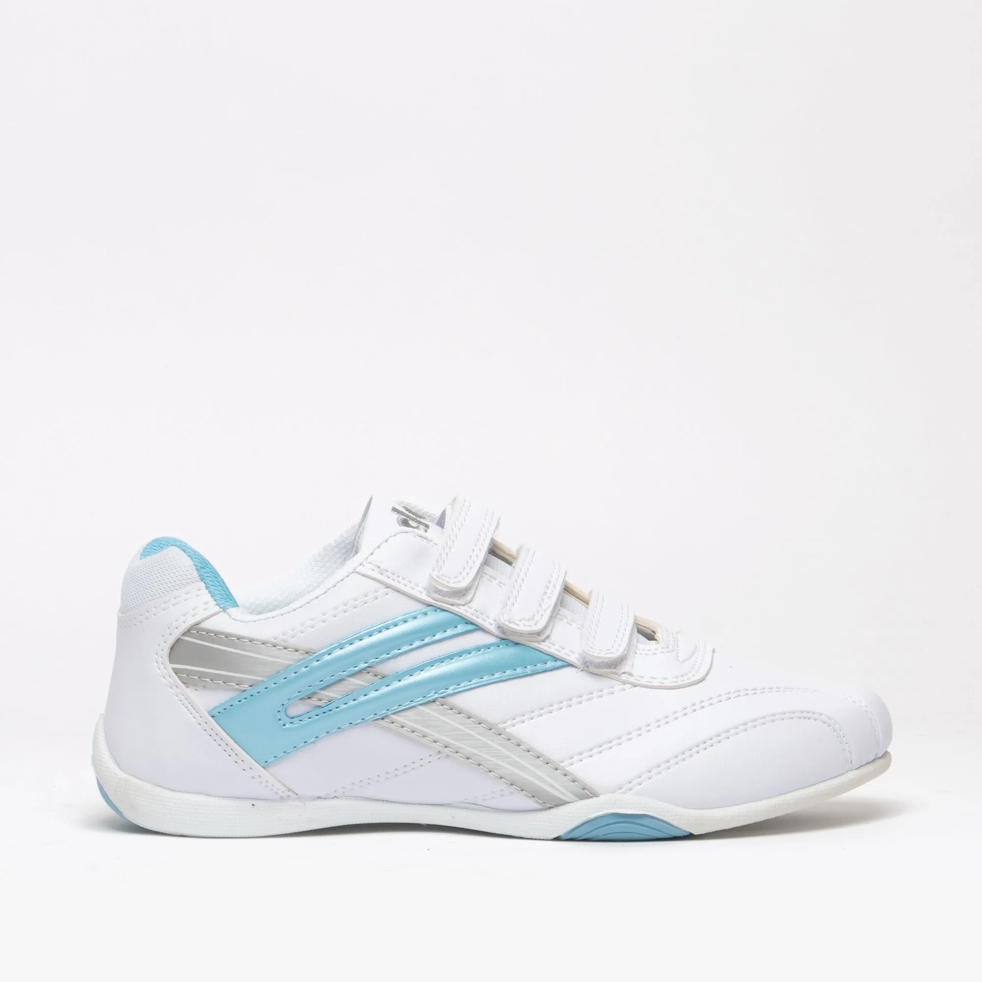 DEK RAVEN Womens Triple Touch Fastening Trainers White/Blue sold by Shuperb