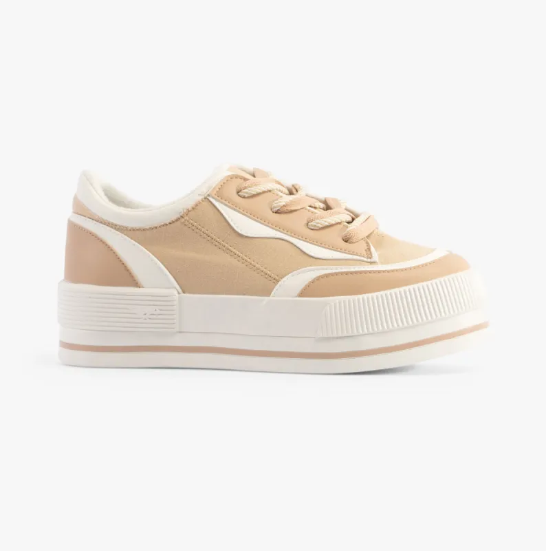 Rocket Dog WINK Womens Trainers Camel Combo sold by Shuperb