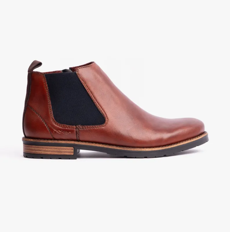 Rieker 14653-24 Mens Leather Boots Brown sold by Shuperb