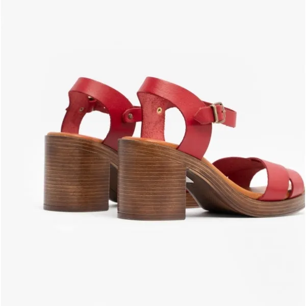 Hush Puppies GEORGIA Womens Leather Sandals Red sold by Shuperb product image thumbnail 5