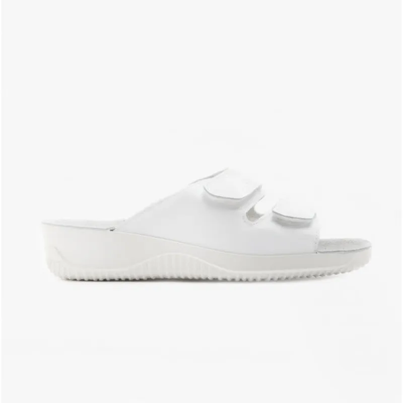 Rohde 1940 Womens Leather Mule Sandals White sold by Shuperb