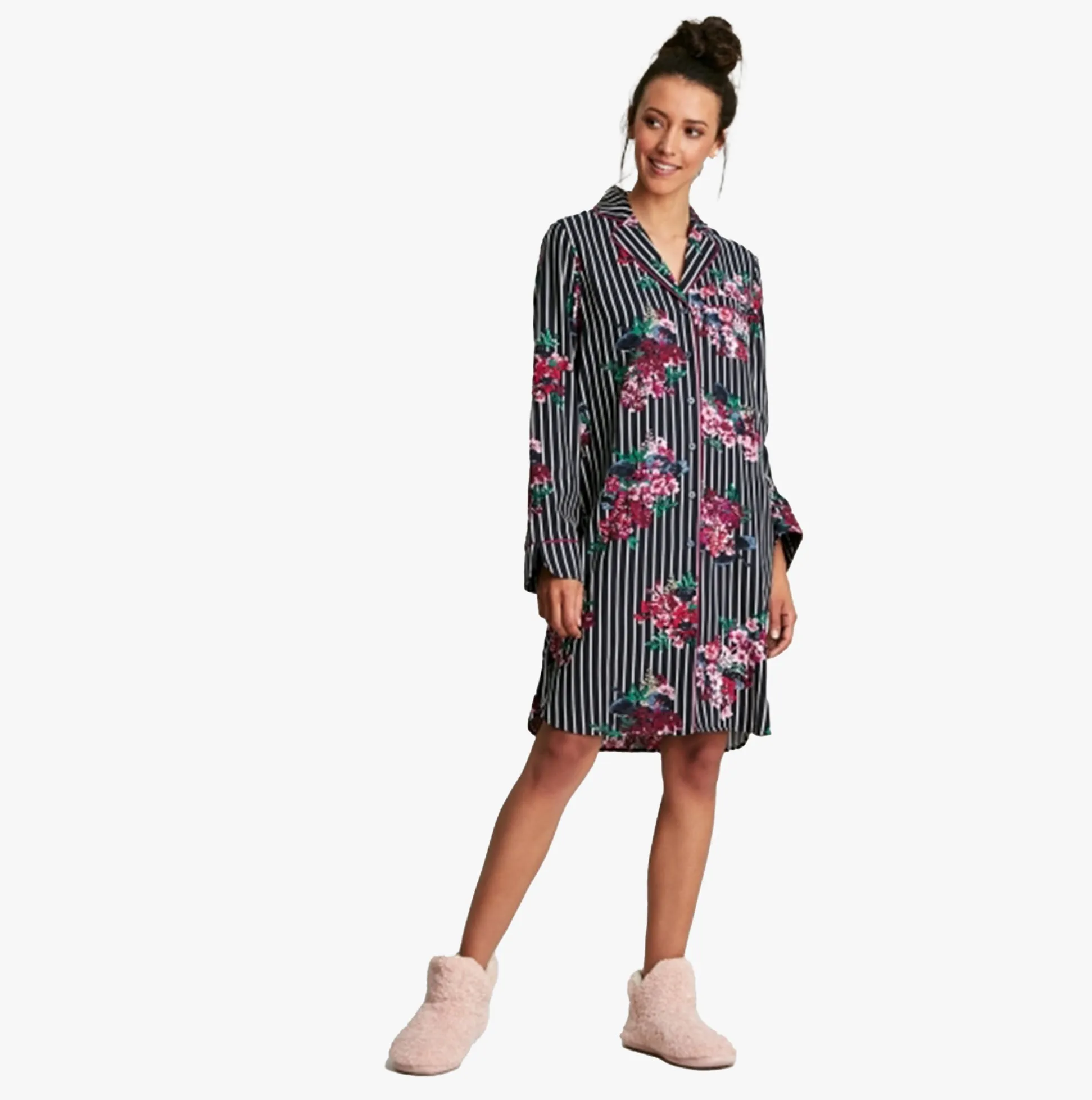 LEILA LIGHT Ladies Cotton Nightwear Navy Floral sold by Shuperb product image thumbnail 5
