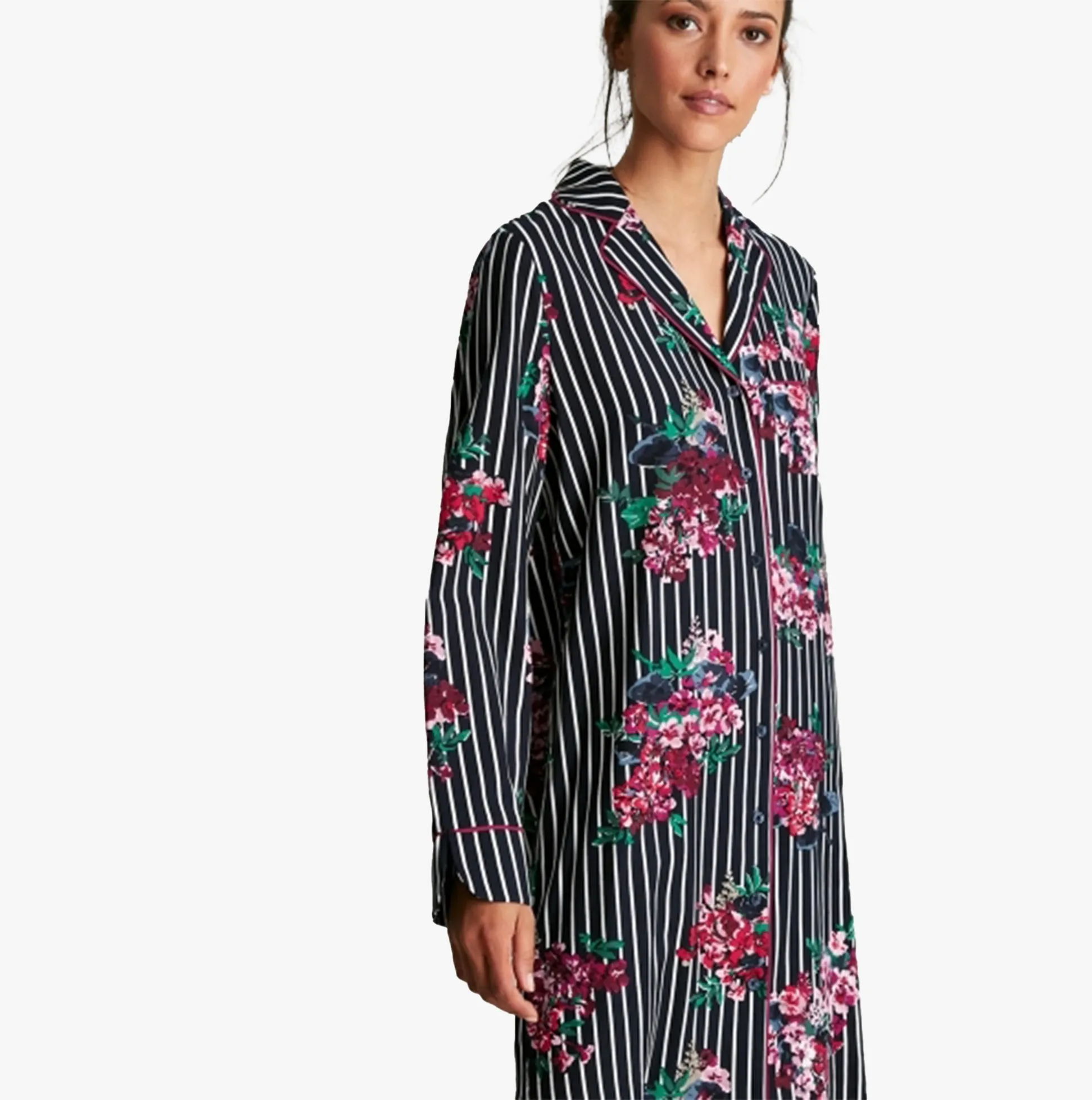 LEILA LIGHT Ladies Cotton Nightwear Navy Floral sold by Shuperb product image thumbnail 2