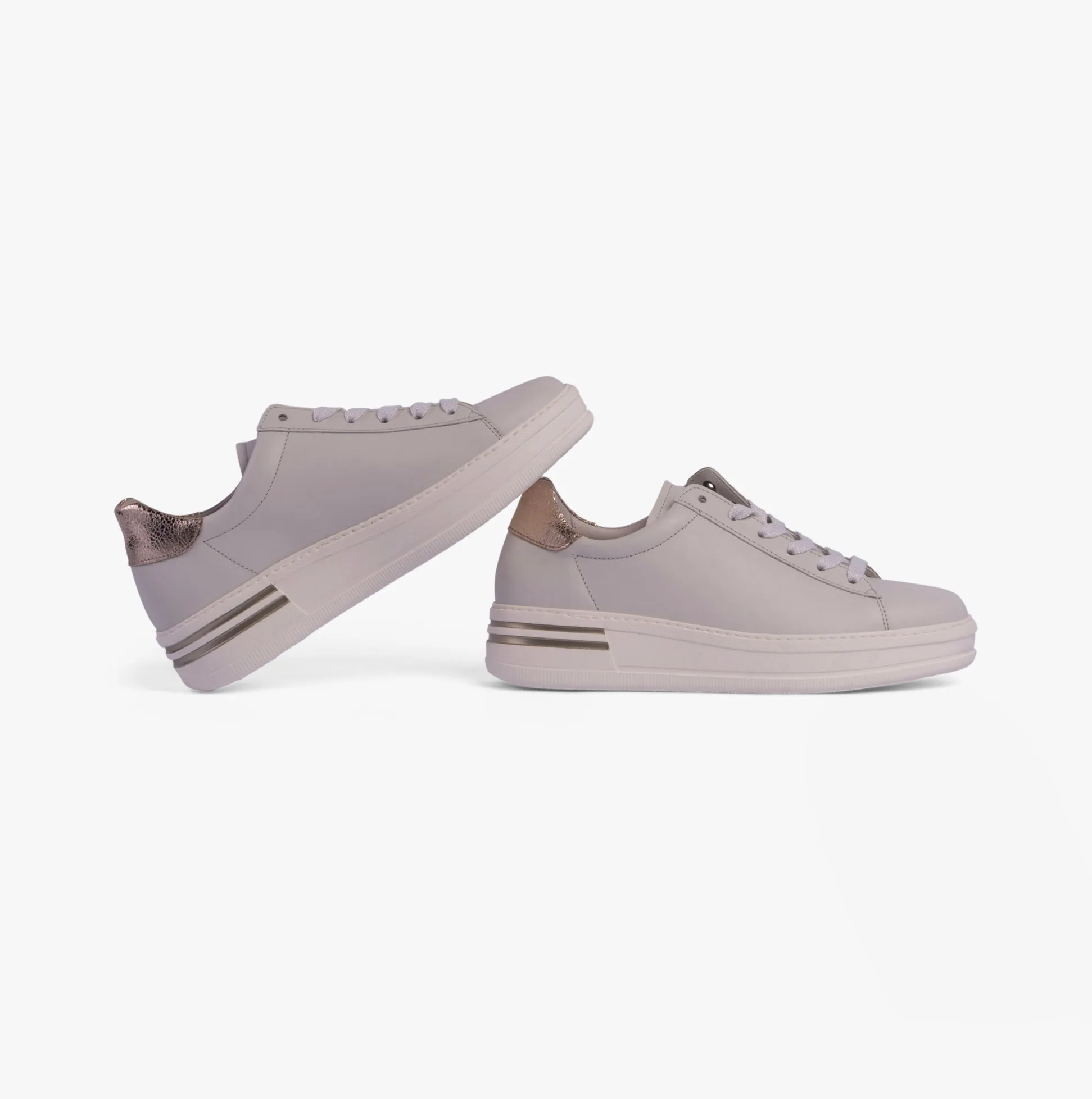 Gabor KEYSTONE Womens Trainers Off-White/Silver/Gold sold by Shuperb product image thumbnail 4