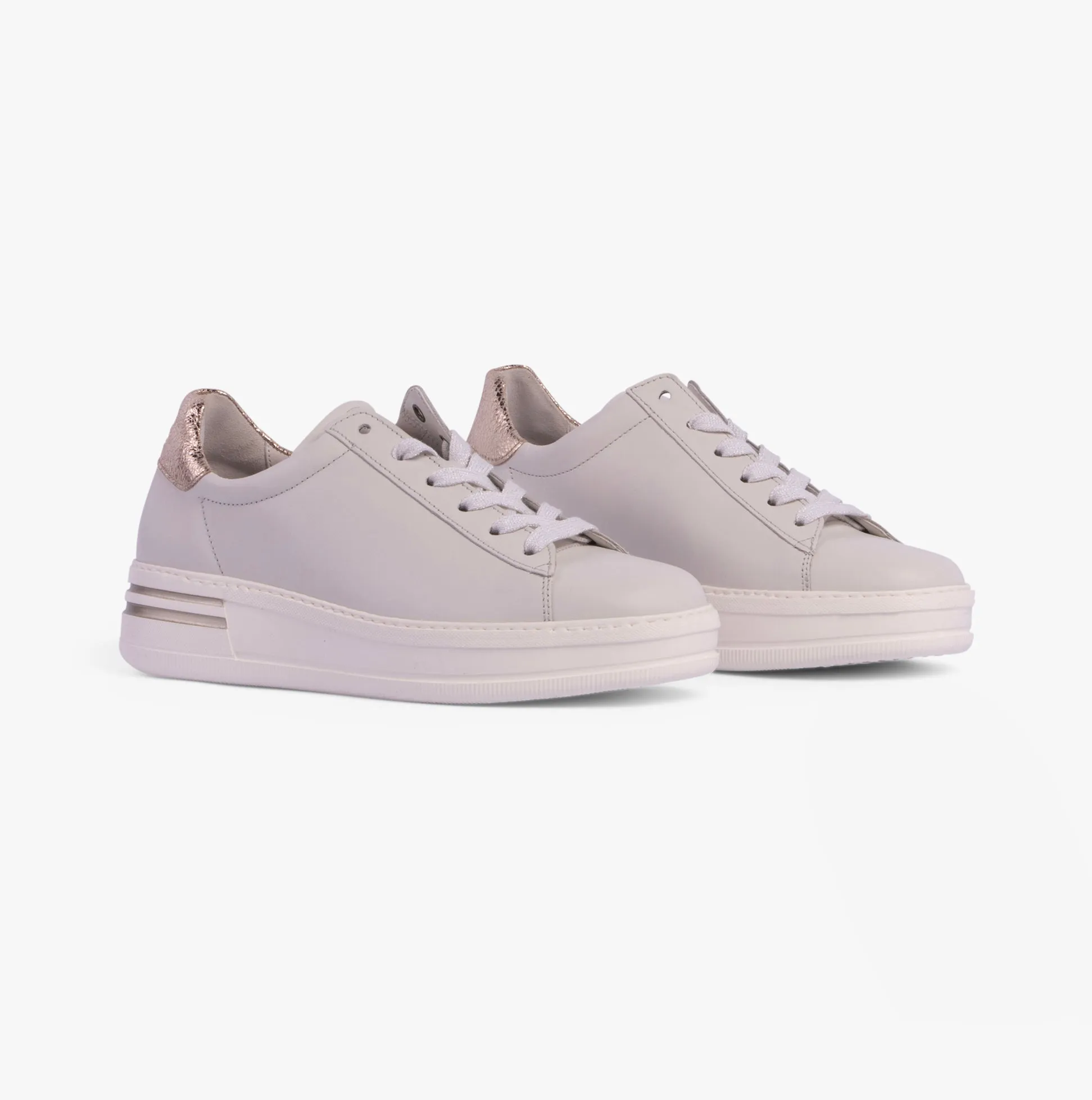 Gabor KEYSTONE Womens Trainers Off-White/Silver/Gold sold by Shuperb product image thumbnail 2
