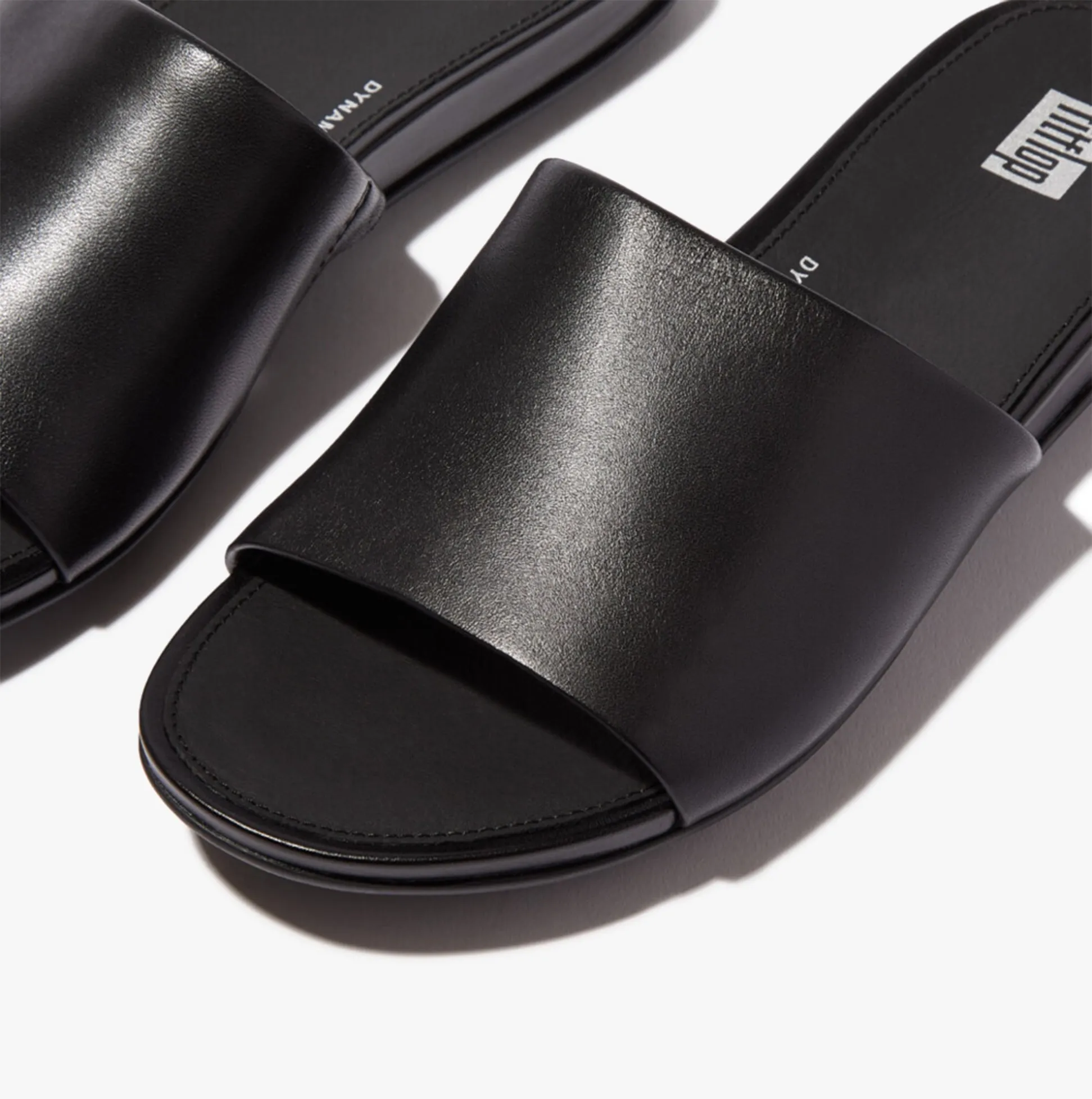 GRACIE LEATHER Womens Slides All Black sold by Shuperb product image thumbnail 4