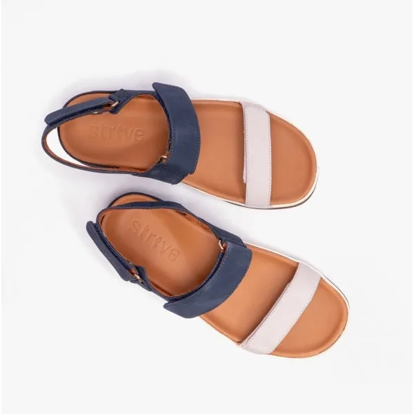 KONA Ladies Touch Fasten Sandals Navy/Marshmallow sold by Shuperb product image thumbnail 4