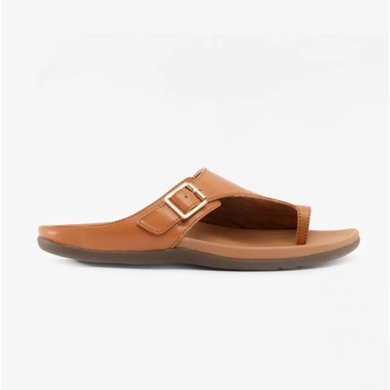 Strive JAVA Womens Leather Toe Post Sandals Tan sold by Shuperb