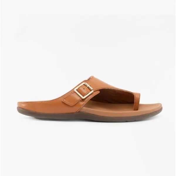 Strive JAVA Womens Leather Toe Post Sandals Tan sold by Shuperb