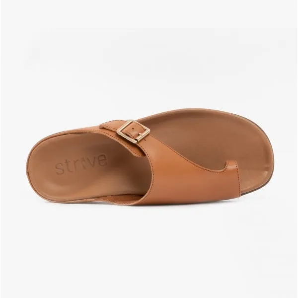 Strive JAVA Womens Leather Toe Post Sandals Tan sold by Shuperb product image thumbnail 5