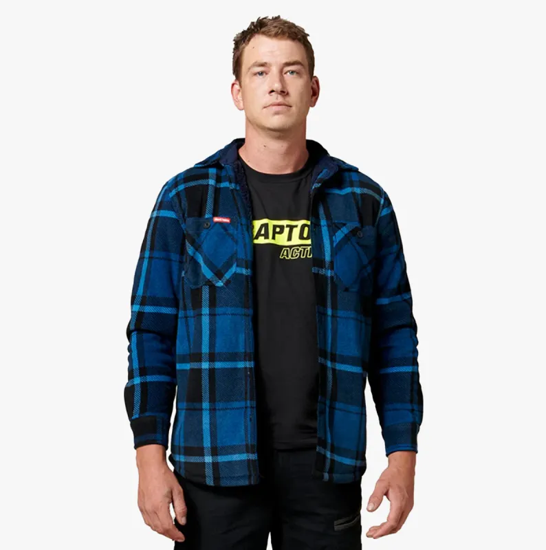 Hard Yakka QUILTED FLANNEL Mens Shirt Jacket Blue sold by Shuperb