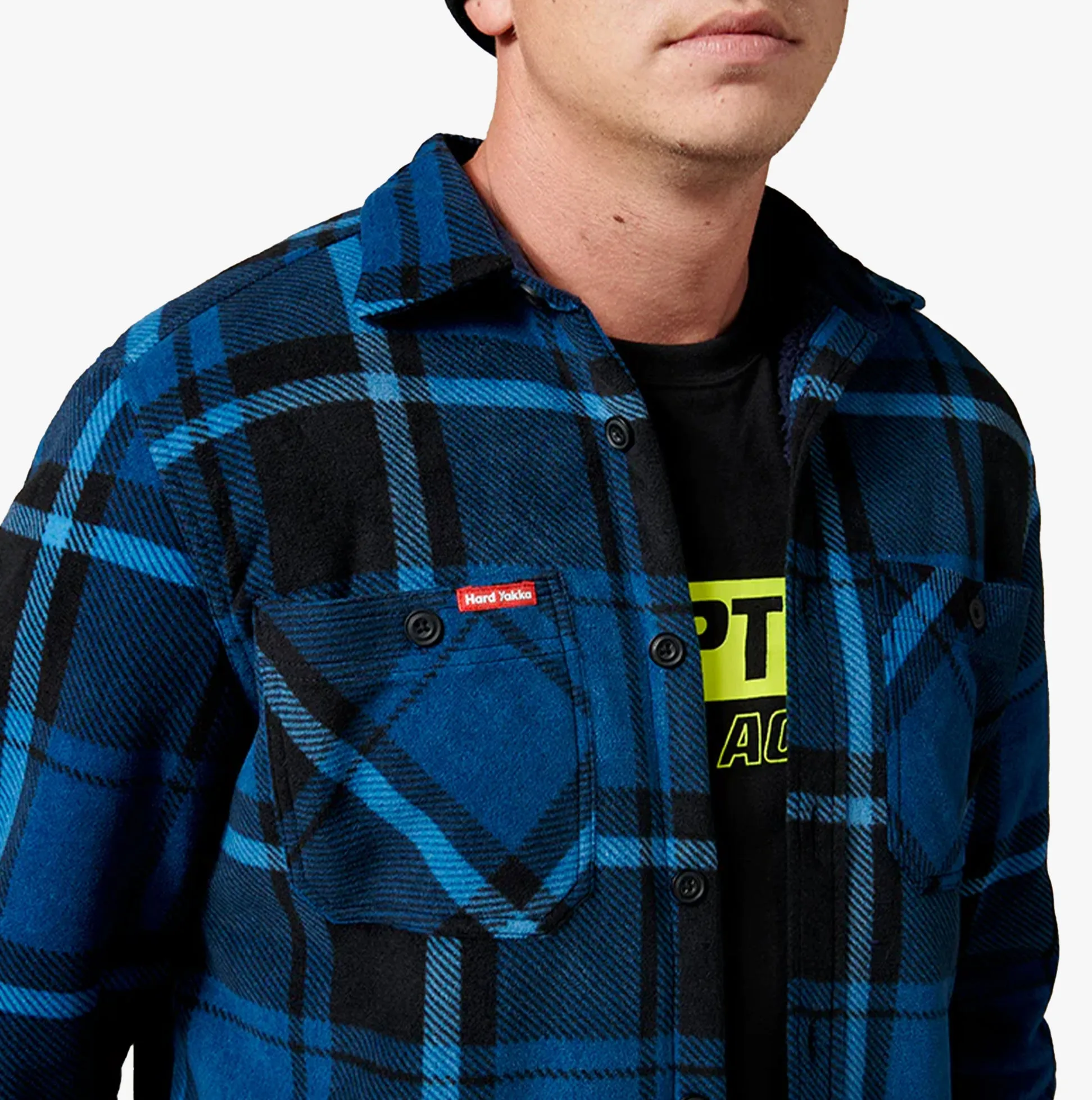 Hard Yakka QUILTED FLANNEL Mens Shirt Jacket Blue sold by Shuperb product image thumbnail 2