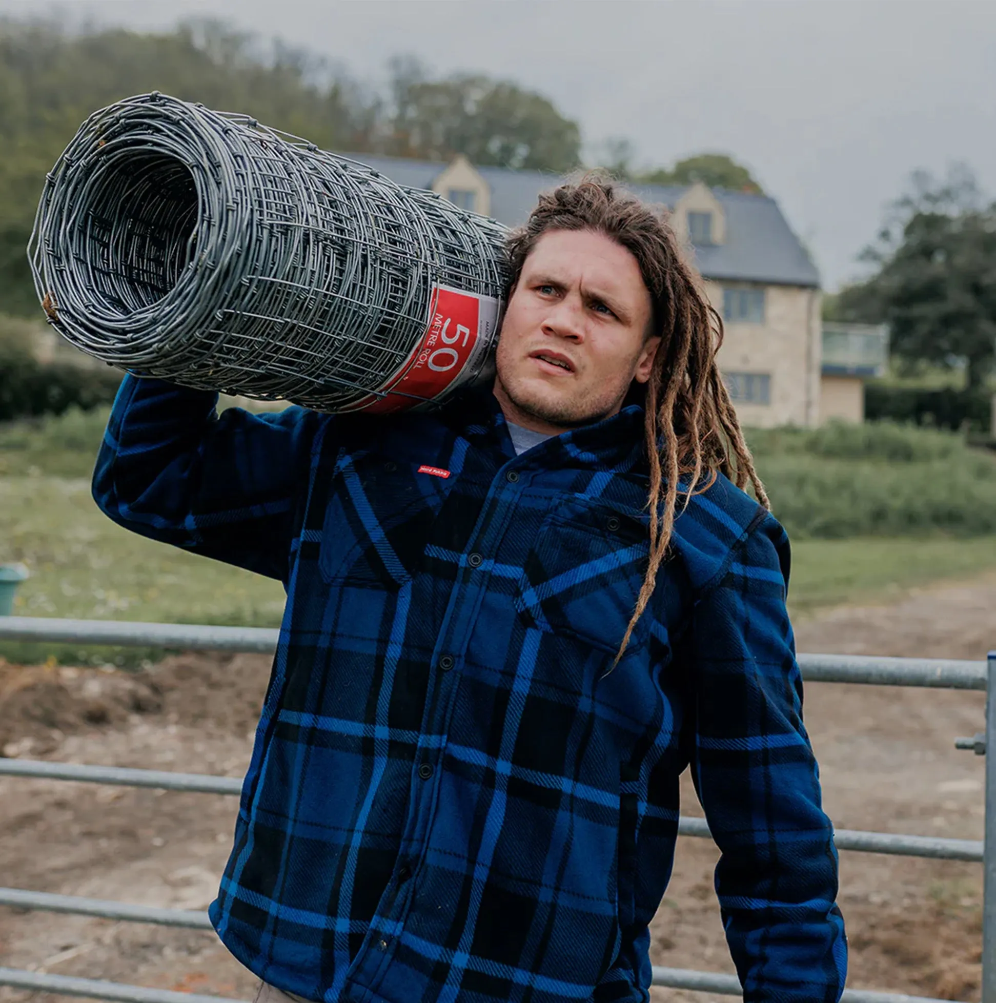 Hard Yakka QUILTED FLANNEL Mens Shirt Jacket Blue sold by Shuperb product image thumbnail 5