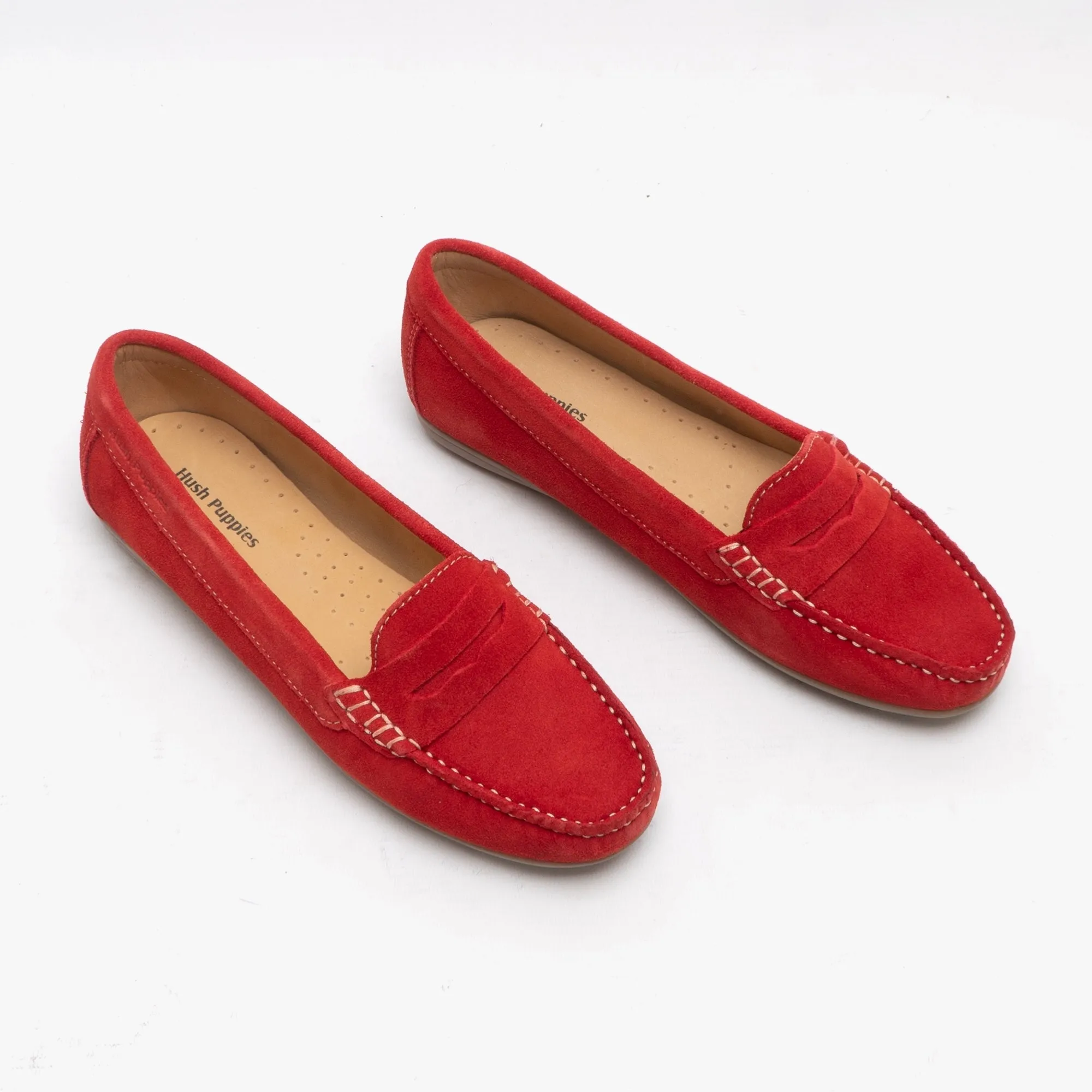 Hush Puppies MARGOT Womens Suede Loafers Red sold by Shuperb product image thumbnail 2