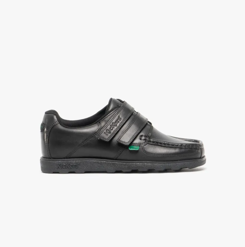 Kickers 114238 FRAGMA STRAP Boys School Shoes Black sold by Shuperb