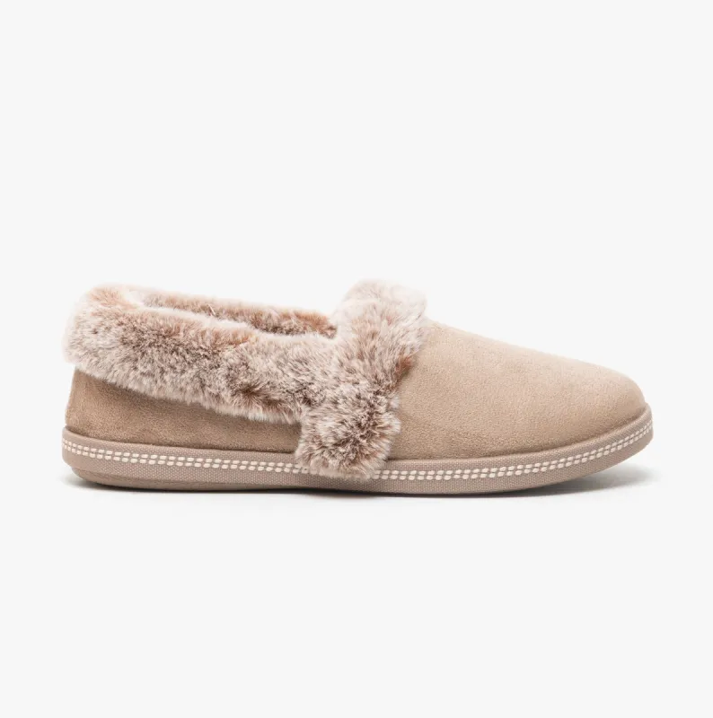 COZY CAMPFIRE-TEAM TOASTY Ladies Full Slippers Dark Taupe sold by Shuperb