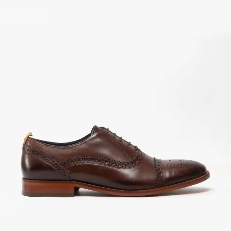Base London CAST Mens Leather Brogue Shoes Brown sold by Shuperb