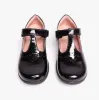 GEOX NAIMARA G B Girls Leather Touch Fasten School Shoes Patent Black sold by Shuperb