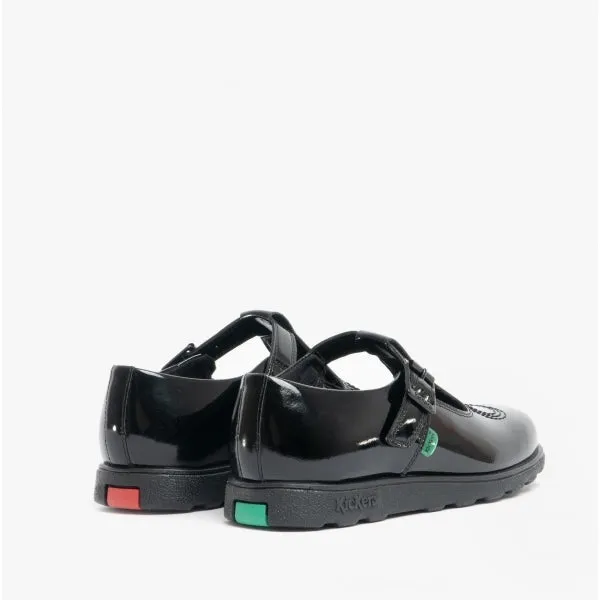 Kickers 115202 FRAGMA T-BUCKLE Girls School Shoes Patent Black sold by Shuperb product image thumbnail 5