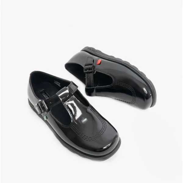 Kickers 115202 FRAGMA T-BUCKLE Girls School Shoes Patent Black sold by Shuperb product image thumbnail 2