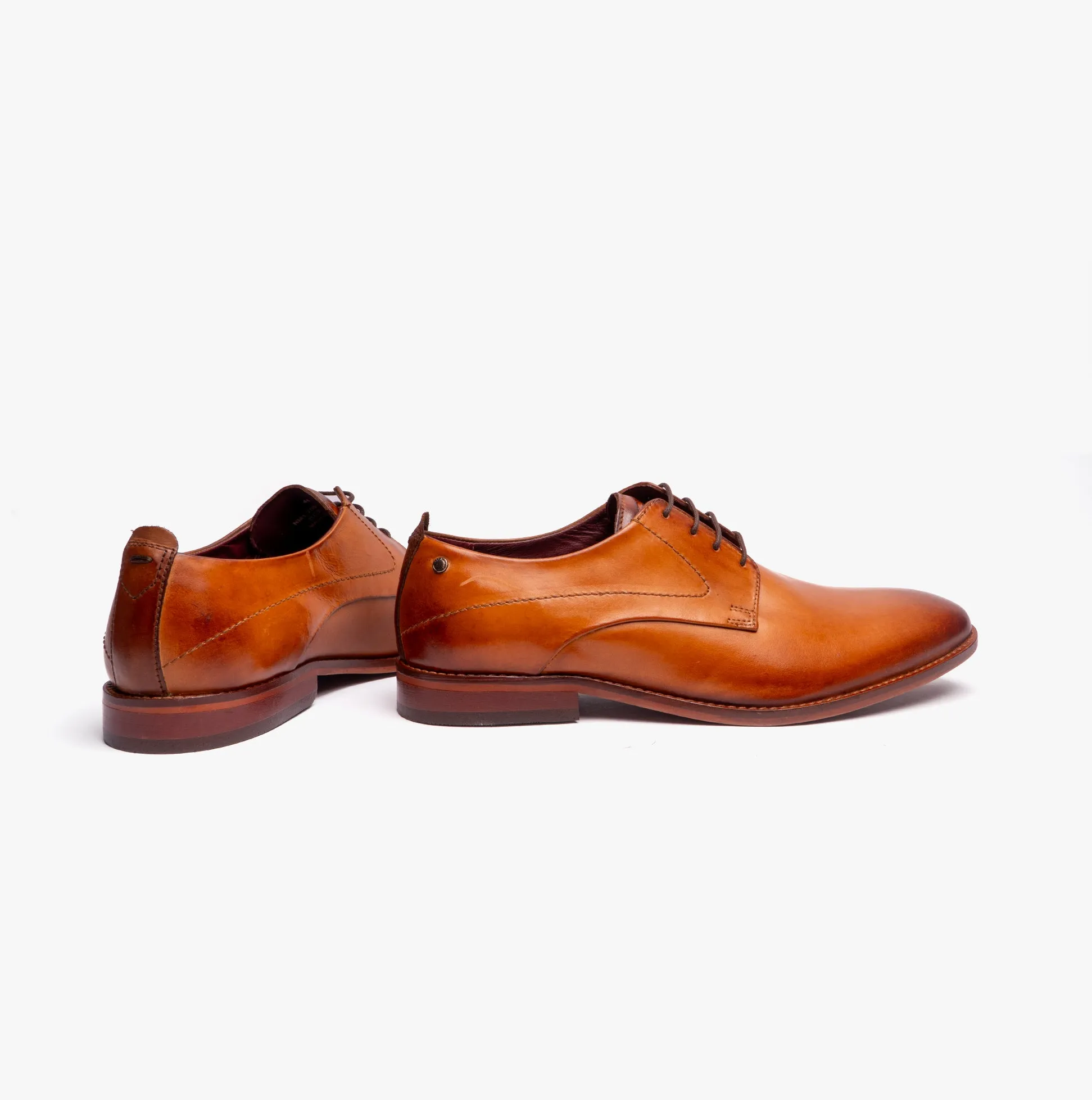 Base London SCRIPT Mens Leather Derby Shoes Tan sold by Shuperb product image thumbnail 3