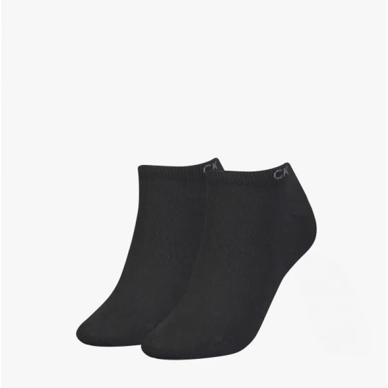 Calvin Klein 2 Pack Womens Ankle Trainer Socks Black sold by Shuperb