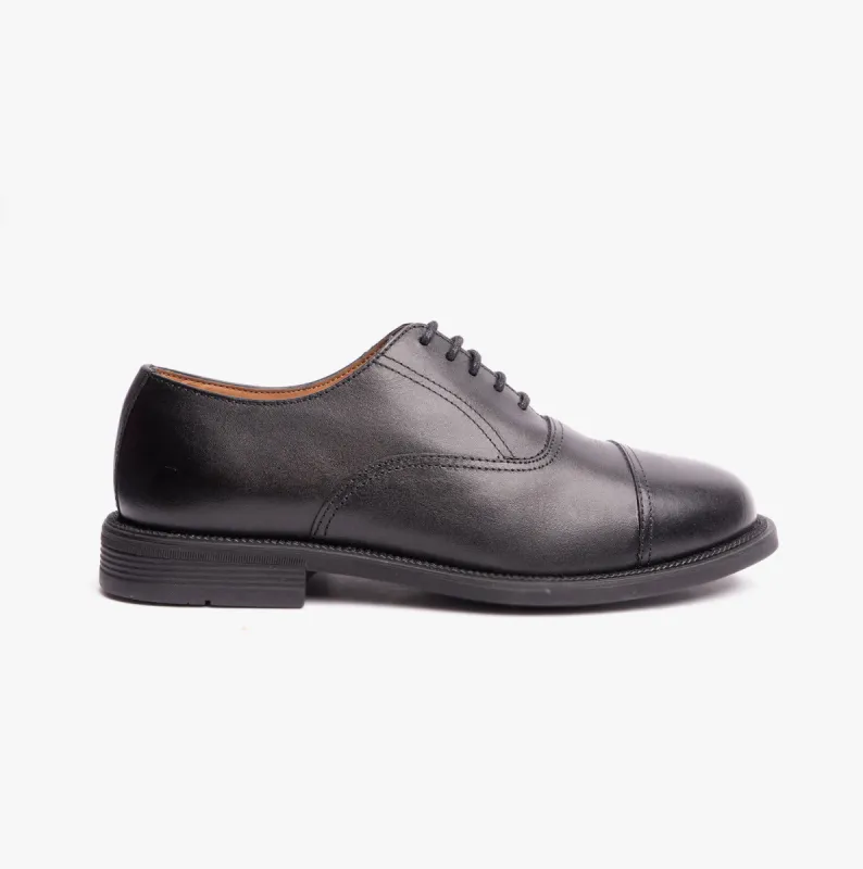 Grafters MORGAN XM620A Unisex Leather Oxford Shoes Black sold by Shuperb
