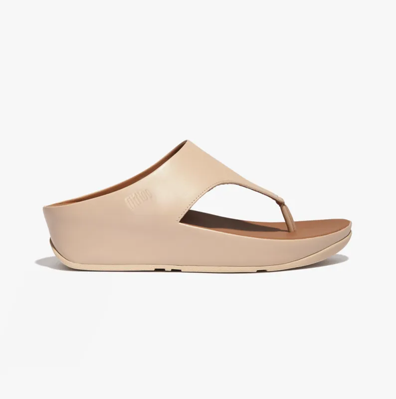FitFlop SHUV TOE-POST Womens Sandals Stone Beige sold by Shuperb