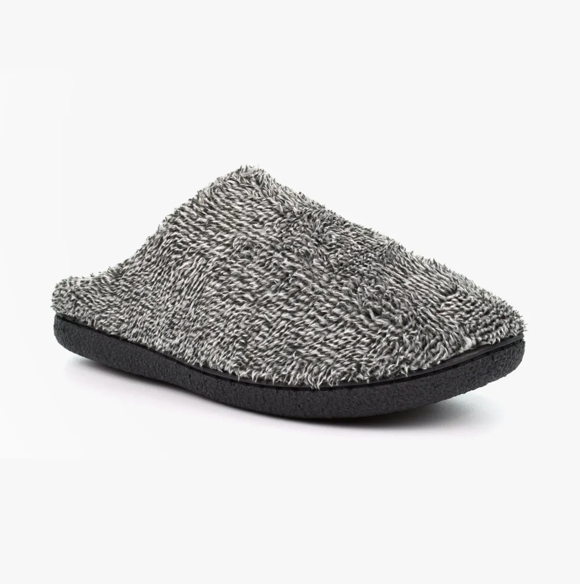 NOAH Mens Plush Velour Mule Slippers Grey sold by Shuperb product image thumbnail 3